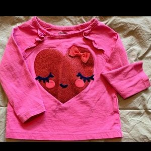 Gymboree Sparkle Heart Tee 12-18M